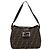 Borsa a Spalla FENDI Mamma Baguette in Tela Zucca Nero Marrone Argento Auth 183887SAM - vista 13