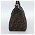 Borsa a Spalla FENDI Mamma Baguette in Tela Zucca Nero Marrone Argento Auth 183887SAM - vista 4