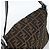 Borsa a Spalla FENDI Mamma Baguette in Tela Zucca Nero Marrone Argento Auth 183887SAM - vista 6