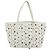 Jimmy Choo Tote Bag Leder Weiß Gold Silber Authentisch 183632A Golden - Ansicht 13
