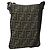 Borsa a Spalla FENDI Zucca Canvas Nero Marrone Auth 183189