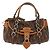 Borsa Christian Dior Trotter Canvas Romantic PVC Marrone Argento Auth 181900V - vista 13