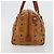 Borsa Boston MCM Vicetos Logogram PVC Pelle Marrone Oro Auth 182670 D'oro - vista 4