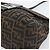 FENDI Borsa a Spalla Mamma Baguette in Tela Zucca Nero Marrone Argento Auth 183864SAM - vista 14