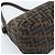 FENDI Borsa a Spalla Mamma Baguette in Tela Zucca Nero Marrone Argento Auth 183864SAM - vista 17