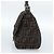 FENDI Borsa a Spalla Mamma Baguette in Tela Zucca Nero Marrone Argento Auth 183864SAM - vista 4