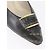 Décolleté in pelle nera e oro SAINT LAURENT Auth ti3935 Nero D'oro - vista 13