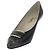 Décolleté in pelle nera e oro SAINT LAURENT Auth ti3935 Nero D'oro - vista 2