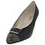 Décolleté in pelle nera e oro SAINT LAURENT Auth ti3935 Nero D'oro - vista 20