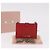 Miu Miu Chain Shoulder Card Case Leather Red Silver Auth 182957SM Silvery - view 12