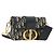 Borsa Christian Dior Trotter Canvas Oblique 30 Montaigne Navy Gold Auth 181920M D'oro Blu navy