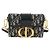Borsa Christian Dior Trotter Canvas Oblique 30 Montaigne Navy Gold Auth 181920M D'oro Blu navy - vista 13
