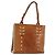 Bolsa de mão Miu Miu em couro marrom Auth 182176