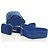 Borsa a tracolla PRADA Tela Blu Argento Auth 182306M - vista 6
