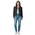 Chaqueta Chanel de lana y lino a rayas Negro / Blanco / Rosa 2023 con botones con logo CC - vista 7