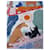 Hermès Sciarpa 140 Le Livre d'Esope Seta e Cashmere Marrone Rosa Bianco Multicolore Beige Verde - vista 4