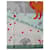 Hermès Sciarpa 140 Le Livre d'Esope Seta e Cashmere Marrone Rosa Bianco Multicolore Beige Verde - vista 6
