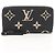 Louis Vuitton Monogram Empreinte Zippy Wallet Schwarz Beige