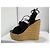 Saint Laurent Jewell Espadrilles con zeppa in camoscio - Nero 37.5 Marrone chiaro - vista 2