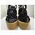 Saint Laurent Jewell Espadrilles con zeppa in camoscio - Nero 37.5 Marrone chiaro - vista 6