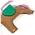 Hermès Portachiavi Hermes Cavallo Cheval Rodeo Pegasus MM Charm per borsa Rosa Beige Verde - vista 4