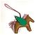 Hermès Portachiavi Hermes Cavallo Cheval Rodeo Pegasus MM Charm per borsa Rosa Beige Verde - vista 7