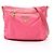 Borsa a mano in nylon rosa e pelle Saffiano Prada