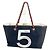 Borsa Tote CHANEL No. 5 Logo Rosso Blu navy - vista 10