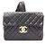 Zaino Chanel Matelassé in agnello nero