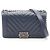 Borsa a tracolla Chanel Boy Chevron V-stitch Blu navy