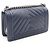 Borsa a tracolla Chanel Boy Chevron V-stitch Blu navy - vista 2