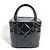 Vanity Beauty Case Chanel Vintage Matelassé Nero - vista 3