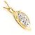 Autre Marque Collana in platino PT850 e oro giallo 18K con diamante D'oro - vista 2