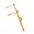 Autre Marque Orecchini pendenti in oro giallo 18K con diamanti D'oro - vista 3