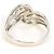 Autre Marque Anillo de banda de platino con diamante - vista 4