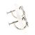 Autre Marque Orecchini a clip in oro bianco 14K con diamanti D'oro - vista 2