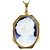 Autre Marque Collar de oro amarillo de 18K con camafeo de concha Dorado
