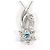 Autre Marque Collar de platino y diamante azul