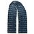 Autre Marque Sciarpa in lana Gallo logo all-over Nero Blu