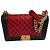 Chanel Boy Medium in agnello rosso Nero