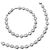 Autre Marque Set Collana e Bracciale 2 in 1 in Argento 925 e Perle Barocche