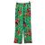 Autre Marque Pantalón verde con estampado floral