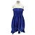 Autre Marque SUNDAY Trägerloses blaues Leinenkleid Größe S