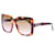 Gucci Gafas de sol oversize Castaño