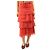 Autre Marque Falda roja con volantes - talla L