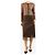 Autre Marque Conjunto de top y falda de encaje marrón - talla L - vista 3