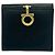 Gancini Salvatore Ferragamo Leder-Bifold-Geldbörse Schwarz