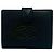 Mini billetera bi-fold en piel de becerro granulado negro Chanel