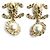 Orecchini a clip Chanel in metallo dorato e strass D'oro - vista 4