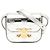 Céline Celine Claude Crossbody Mini Triomphe in pelle di vitello metallizzata argento